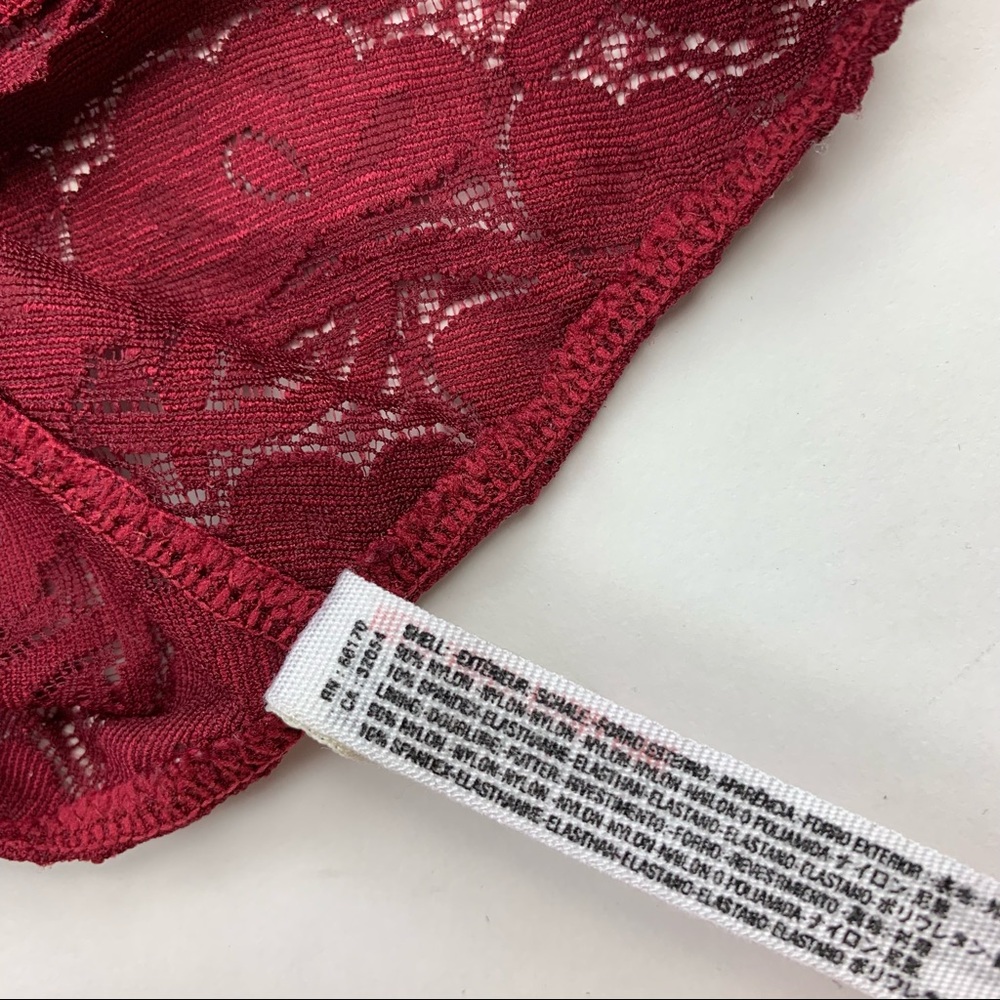 Free People Red Galloon Lace Bra Small - Picture 14 of 14